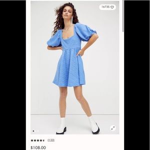 Free people blue babydoll dress